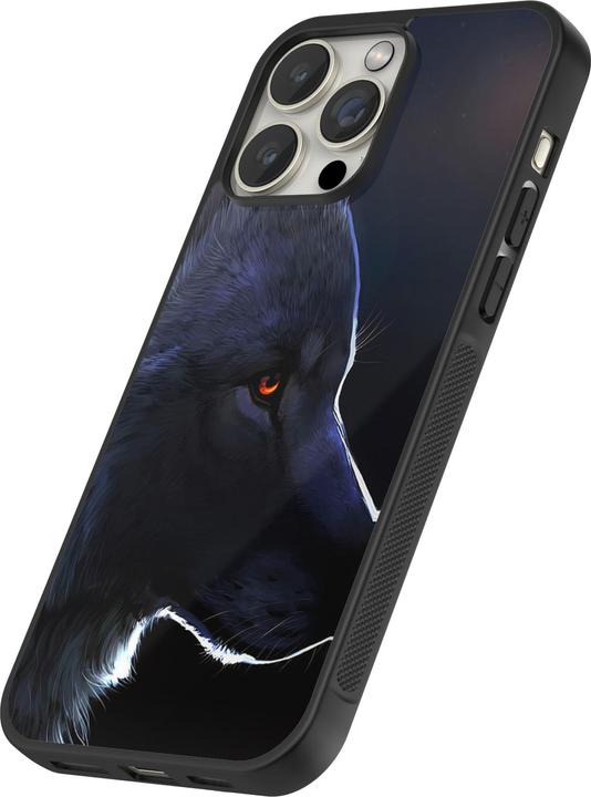 Image du produit PhoneLook Coque Silicone rigide noir Wolf Shape (Apple iPhone 15 Pro Max)