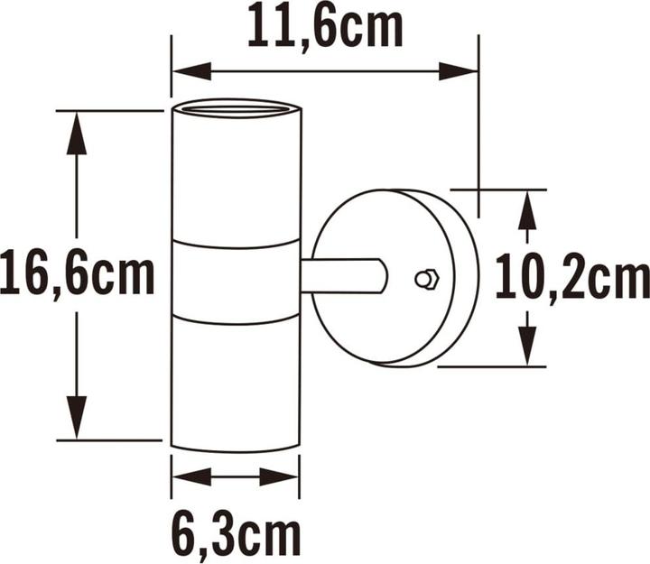 Actual product image Konstsmide Outdoor wall lamp halogen GU10 (GU10, IP44)