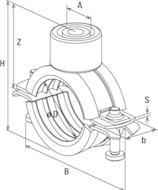 Actual product image Fischer 500706, Pipe clamp, Black, Steel, 74 - 80 mm, 6.35 cm (2.5"), EPDM, Styrene-Butadiene (SBR)