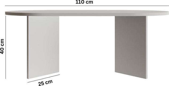 Actual product image Skye Decor Leo Oval Coffee Table (110 x 42 x 60 cm)
