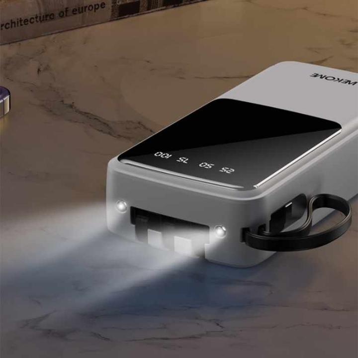 Produktbild Wekome Power bank USB-C/Lightning/MicroUS (20000 mAh, 12 W, 12 Wh)