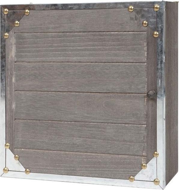 Produktbild Mendler Schlüsselkasten Virginia, Shabby-Look Vintage 27x27x6cm grau-braun (27 x 27 x 6 cm)
