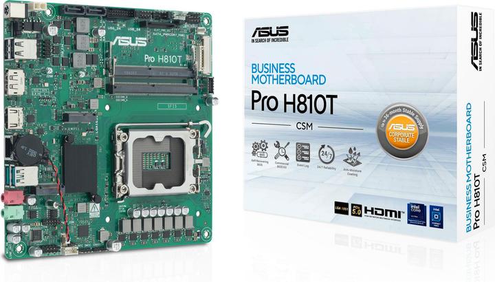 Produktbild ASUS MB PRO H810T-CSM (LGA 1851, Intel H810, Mini-ITX)