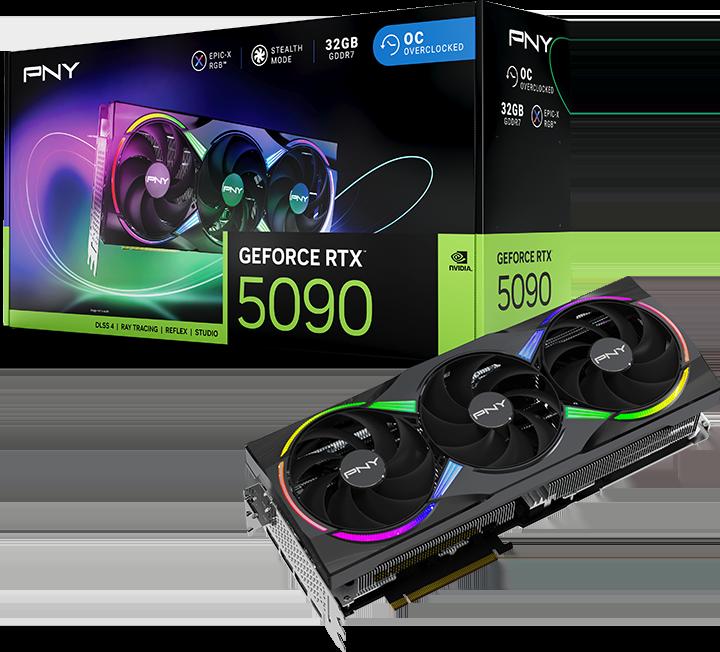 Productafbeelding PNY Geforce Rtx 5090 32gb Argb Gaming Overclocked Triple (32 GB)