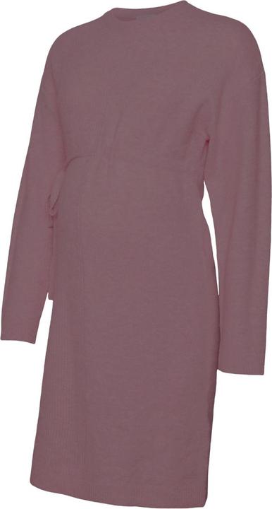 Produktbild Mamalicious Normal geschnitten Rundhals Gerippte Ärmelbündchen Kurzes Kleid Strickkleid (XL)