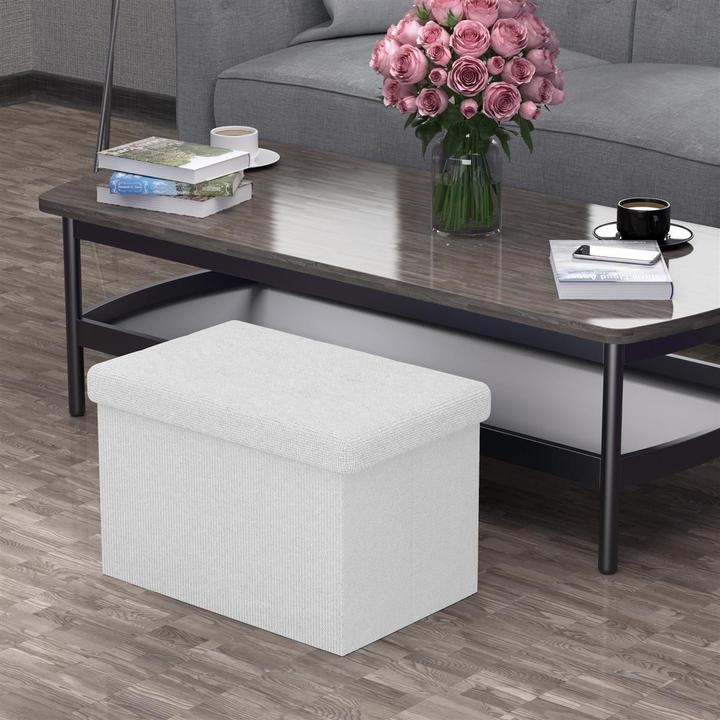 Produktbild Intirilife Sitzbank 49x30x30 cm SCHNEE WEIss (30.49 cm)