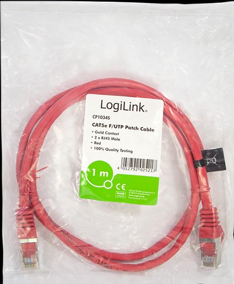 Produktbild LogiLink Netzwerkkabel (F/UTP, CAT5e, 1 m)