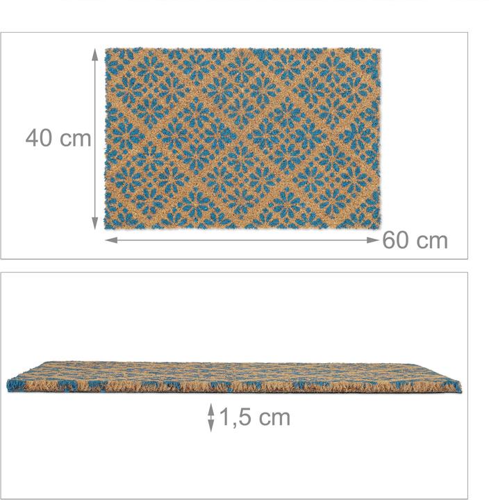 Actual product image Relaxdays Coir Doormat (60 x 40 x 1.5 cm)