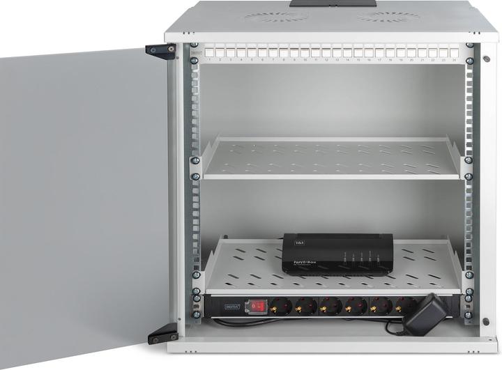 Produktbild Digitus 19" Netzwerk-Set, 12HE Wandgehäuse und Zubehör, gr SOHO PRO Version (19 Zoll Rack)