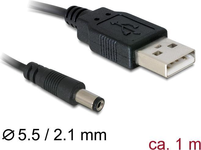 Actual product image Delock USB2.0 A-5VOLT 2.1mm (1 m, USB 2.0)