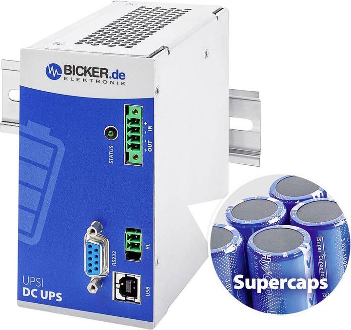 Produktbild Bicker Elektronik Industrielle USV Anlage (DIN Rail) (96 VA, 96 W, Online-Doppelwandler USV)