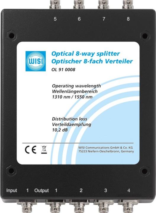 WISI 74389 - Kabelsplitter - Schwarz - FC/PC - 175 mm - 50 mm - 163 mm