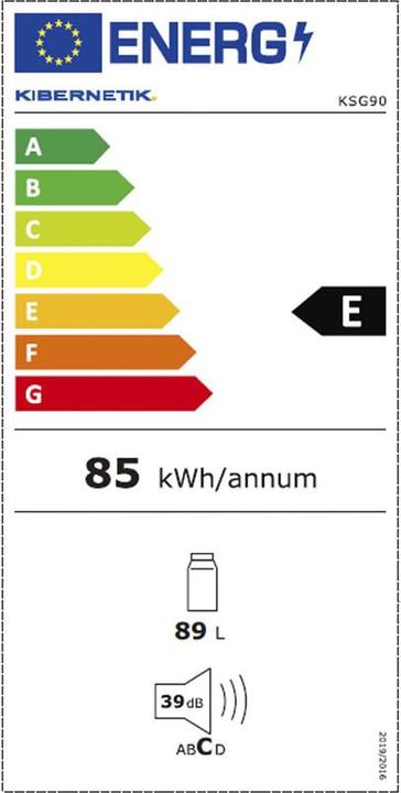 Energie-Label Kibernetik FSP Kühlschrank (89 l)
