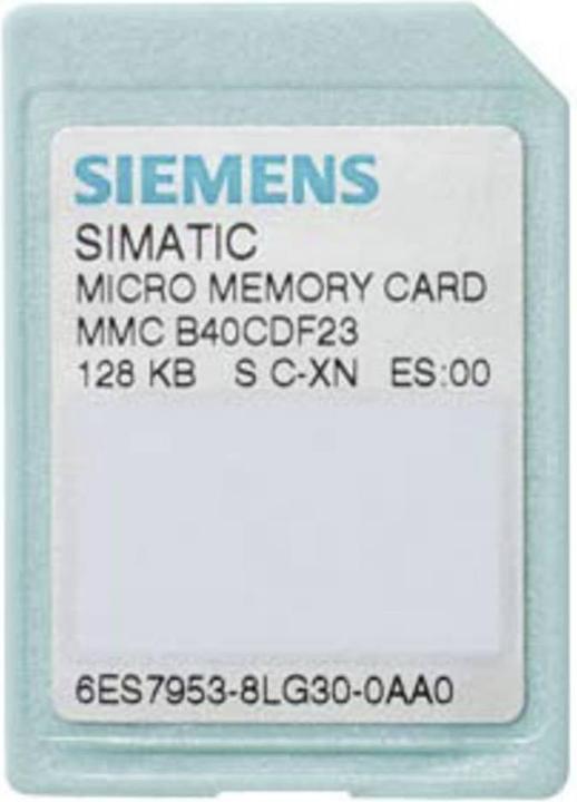 Actual product image Siemens 6ES7953-8LG31-0AA0 - 0.000128 GB - MMCmicro - Scratch resistant - Green (0.00 GB, MMC)
