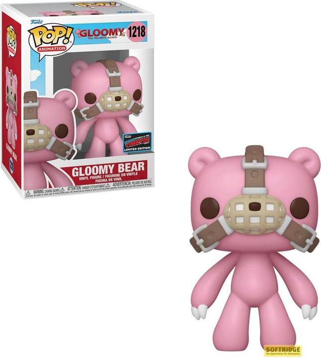 Actual product image Funko Gloomy Bear POP! animation vinyl figurines Gloomy The Naughty Grizzly Flocked Chase 9 cm