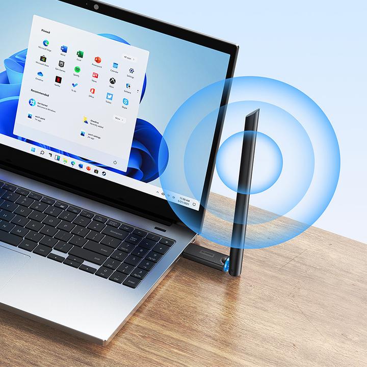 Produktbild Baseus Adapter WiFi FastJoy 300Mbps (czarny) (USB)