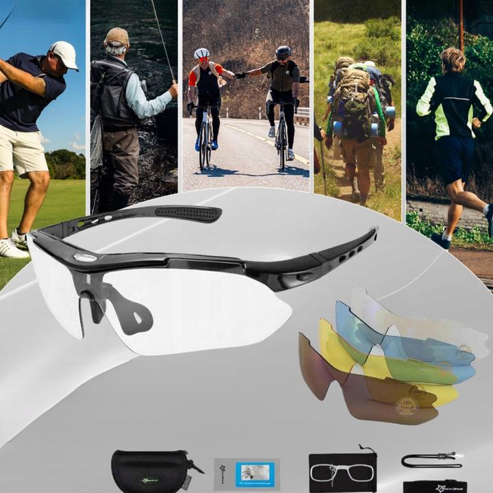 Actual product image Rockbros 10003 polarised cycling glasses - black (Black, Black)