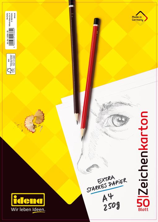 Actual product image Idena Drawing cardboard A4 50 sheets 250g FSC mix (250 g/m², 50 x)