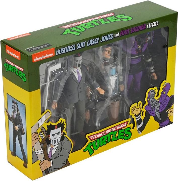 Actual product image Neca Teenage Mutant Ninja Turtles (Cartoon) Action Figures 2-Pack Business Suit Casey Jones & Split Foot