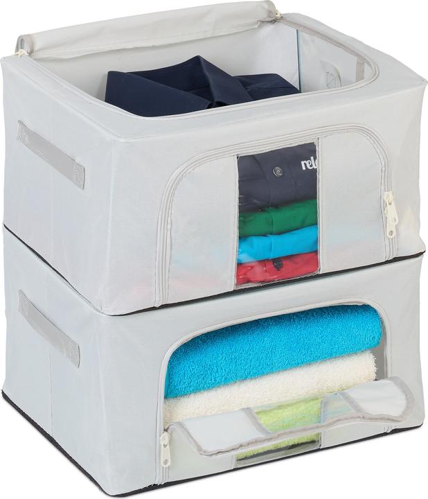 Produktbild Relaxdays 2x Aufbewahrungstasche (40 x 30 x 20 cm, 24 l)