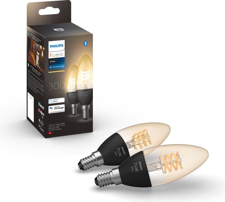 Immagine prodotto Philips Hue Tonalità di bianco (E14, 4.50 W, 300 lm, 2 x, G)