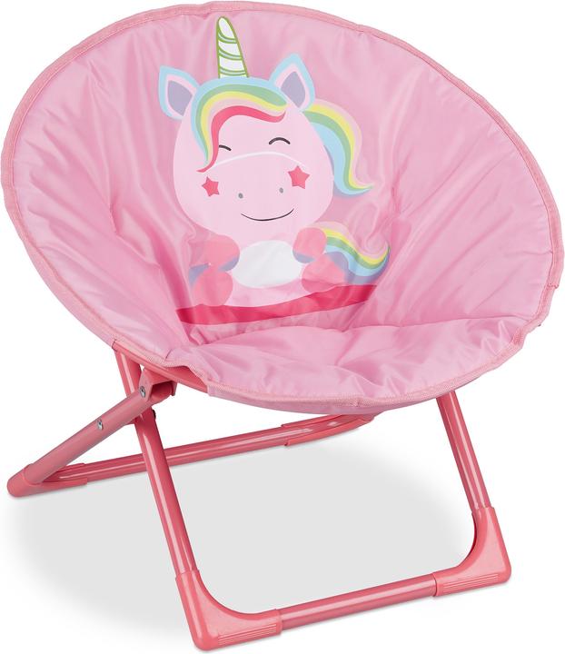 Actual product image Relaxdays Foldable Kids Moon Chair, Camping Seat (High chair)