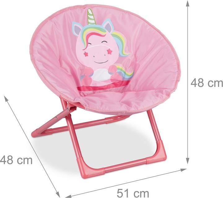 Actual product image Relaxdays Foldable Kids Moon Chair, Camping Seat (High chair)
