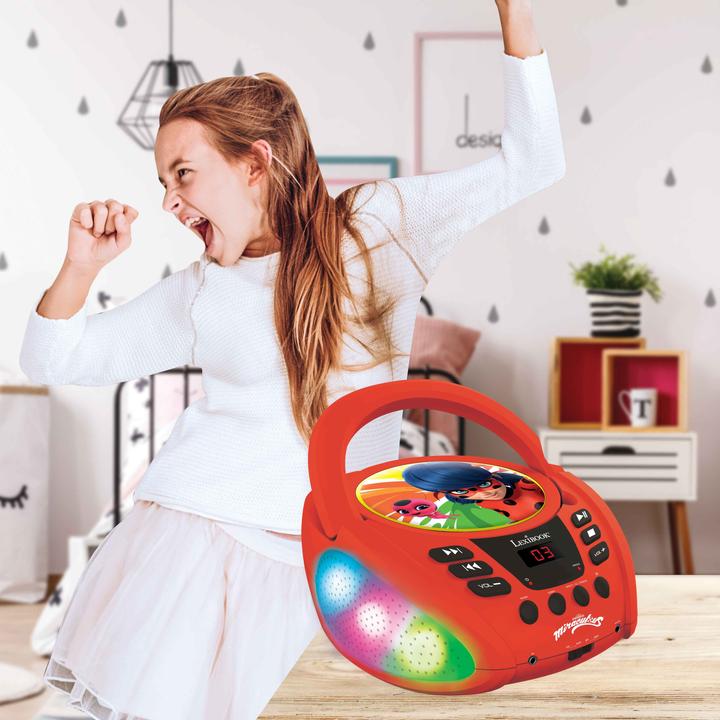 Actual product image Lexibook Miraculous Bluetooth CD Player with Light Effects