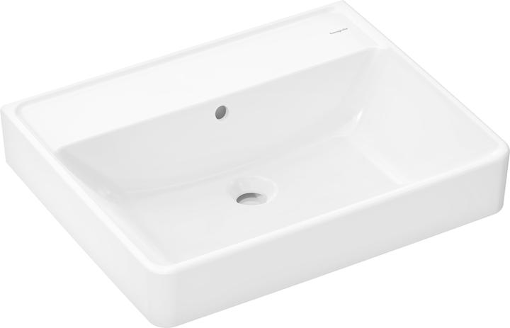 hansgrohe Xanuia Q Waschtisch, ohne Hahnloch, mit Überlauf, 600x480mm, weiss (630 mm, 200 mm)
