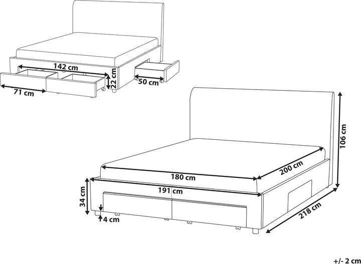 Actual product image Beliani Soutrin (180 x 200 cm)