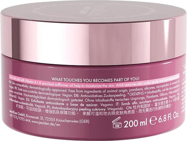 Actual product image Jean & Len Sugar Scrub Peony/Lychee, 250 g (200 ml)