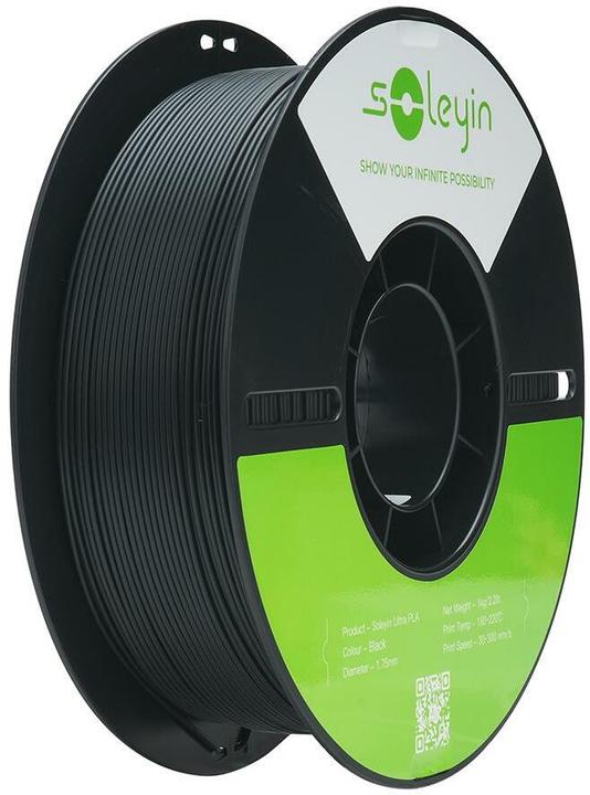 Creality Filament Soleyin Ultra-PLA Schwarz 1.75 mm 1.29 kg (PLA, 1.75 mm, 1290 g, Black)
