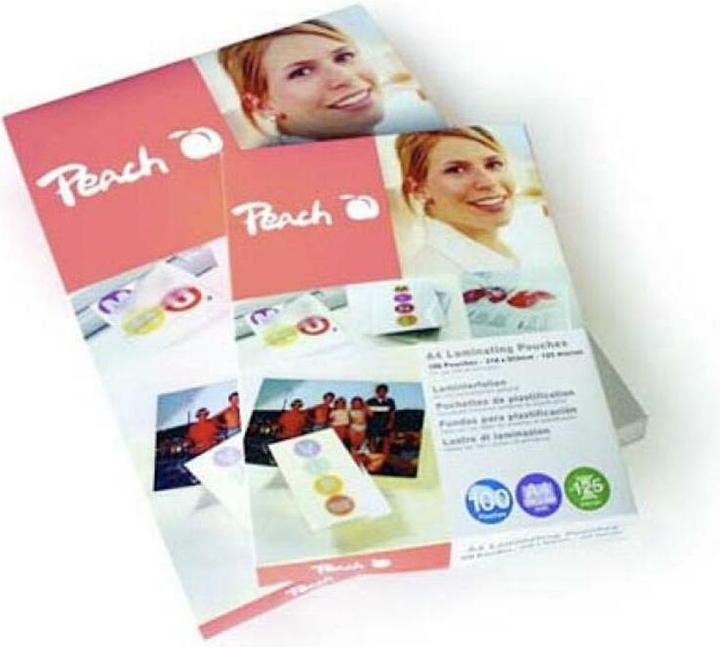 Produktbild Peach Laminierfolien A4 (303x216mm), 125mic selbstklebend (A4, 100 Stück, 125 µm)