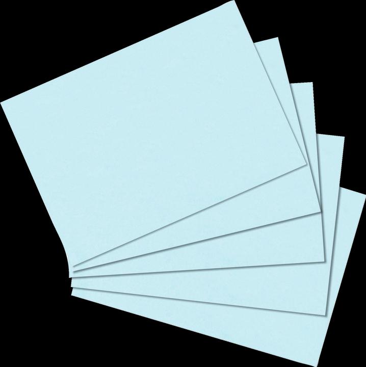 Produktbild Herlitz Karteikarten, DIN A5, blanko, blau aus Papier, holzfrei, 170 g-qm (A5, 170 g/m², 100 x)