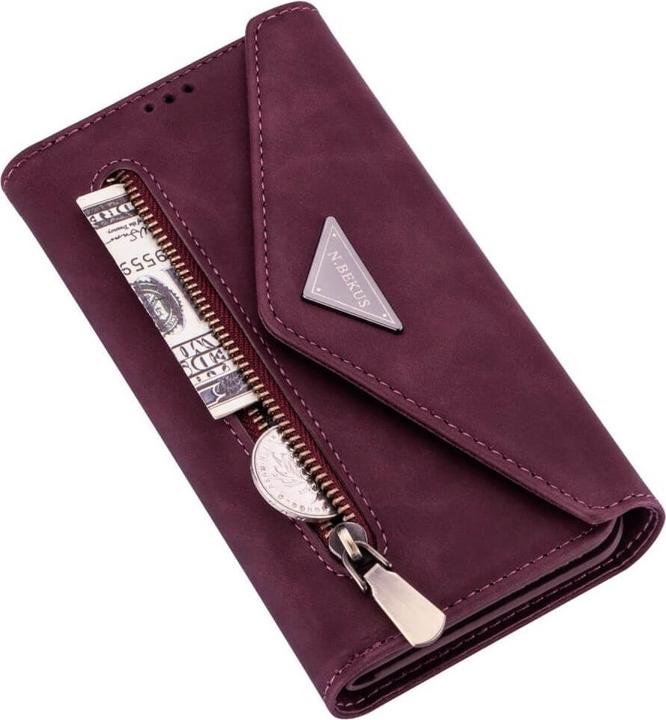 Produktbild Cover-Discount iPhone 14 - Brieftaschen Hülle weinrot (Apple iPhone 14)