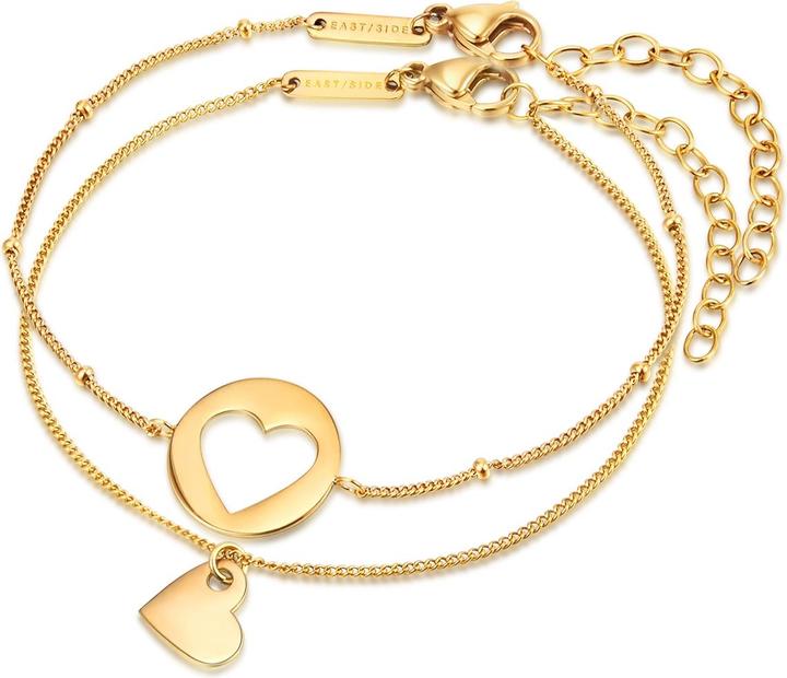 Eastside Damen Herz Edelstahl gelbgold - 29772 (17 cm, Edelstahl)