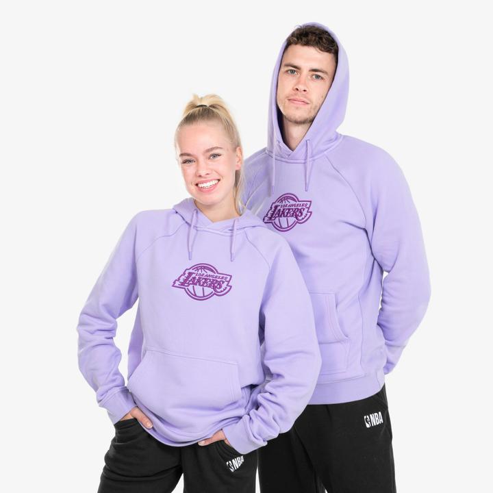 Tarmak Damen/Herren Basketball Hoodie mit Kapuze Los Angeles Lakers NBA - 900 violett (XXS)
