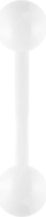 Star Piercing Banane Pure White mit Kugel (ohne Messing, Chirurgenstahl 316L)