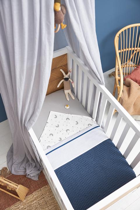 Actual product image Meyco Baby Bies Bed Sheet Small - indigo (75 x 100 cm)