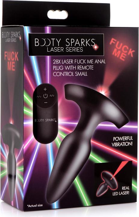 Actual product image XR Brands Laser Fuck Me Small Anal Plug w/ Remote Control