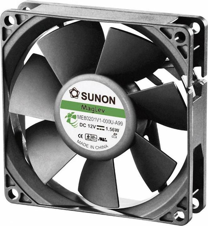 Sunon ME80201V1-000U-A99 Ventilateur axial 12 V/DC 61.16 m³/h (L x l x H) 80 x 80 x 20 (80 mm)