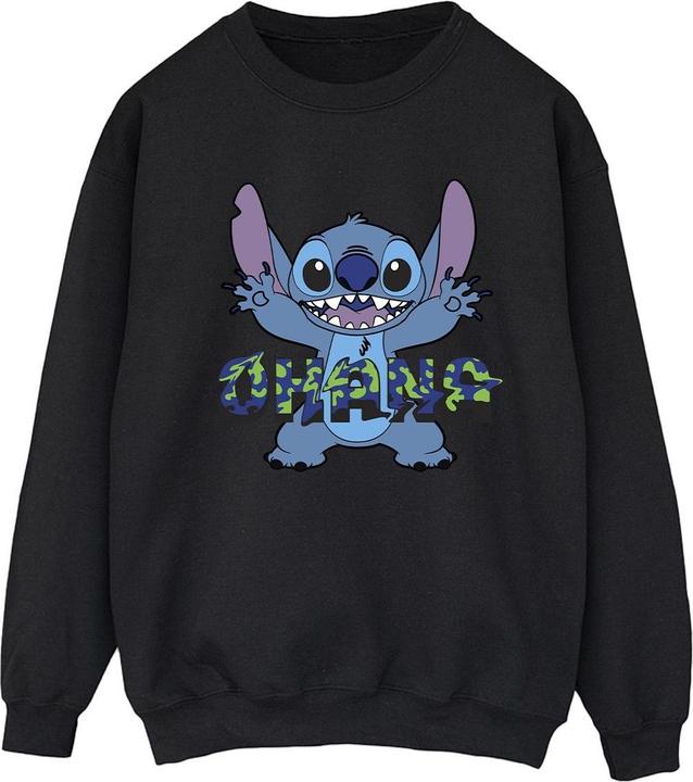 Disney Lilo And Stitch Ohana Blue Glitch Sweatshirt (XXL)