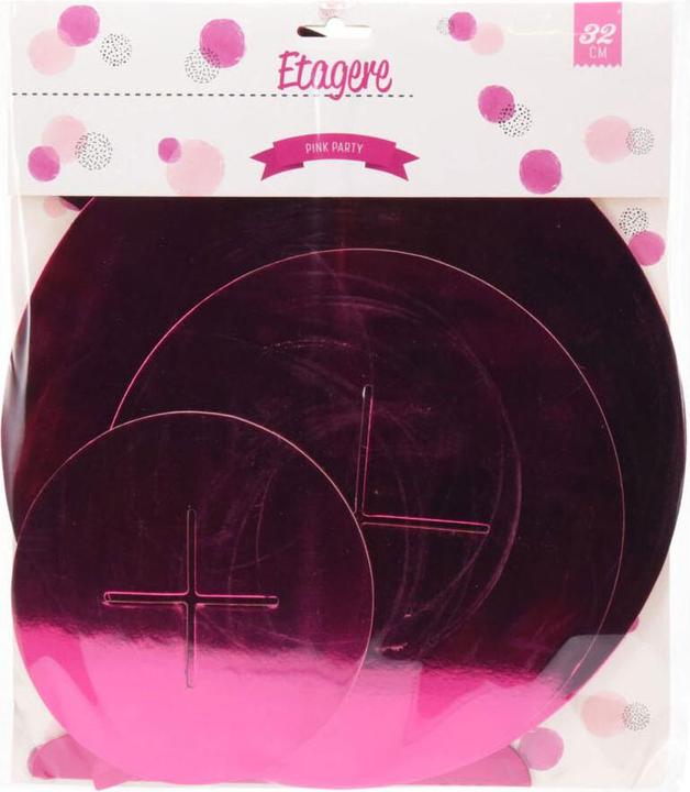 Productafbeelding Kartonnen etagère, 3-laags, roze
