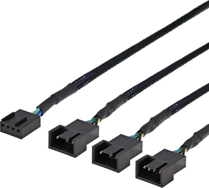 Produktbild Deltaco splitter för PWM-flaektar 4-pin till 3x4-pin ho svart (0.30 m)