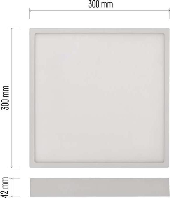 Produktbild Emos LED-Anbauleuchte NEXXO, quadratisch, weiss, 28,5W,Neutral Weiss (2700 lm)
