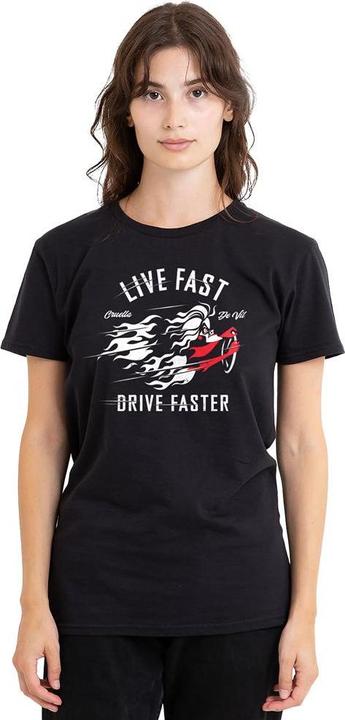 Immagine prodotto Disney Villains Live Fast, Drive Faster Maglietta Crudelia De Mon Adulto Unisex (M)