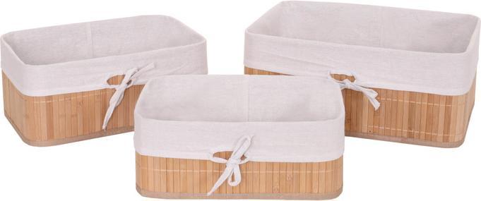 Immagine prodotto Swisshandel24 Set di 3 cestini portaoggetti, cestini portaoggetti, cestini portaoggetti, cestini portaoggetti (17 x 29 x 39 cm)