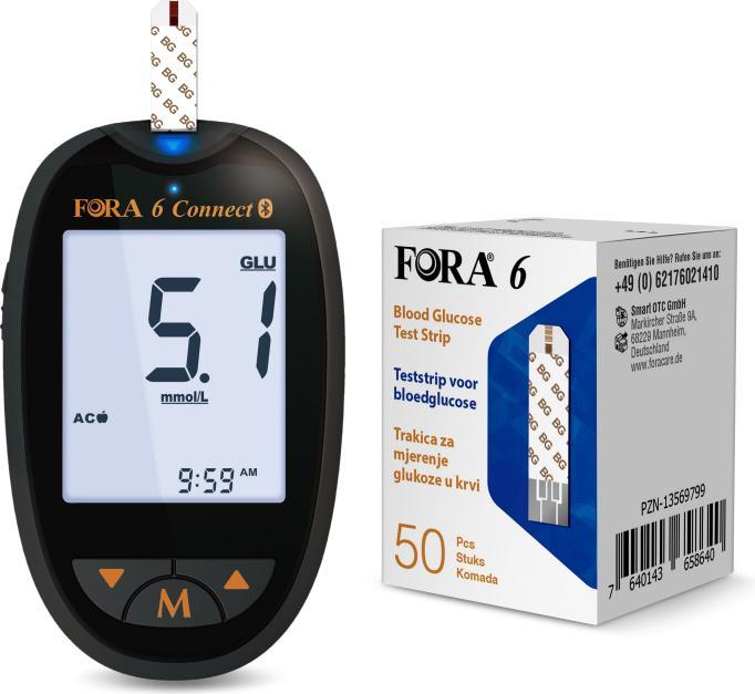 Actual product image Fora 6 Connect Bluetooth incl. Total Cholesterol Test Strips (Cholesterol tests)
