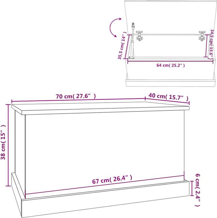 Actual product image VidaXL Giata (70 x 40 x 38 cm)