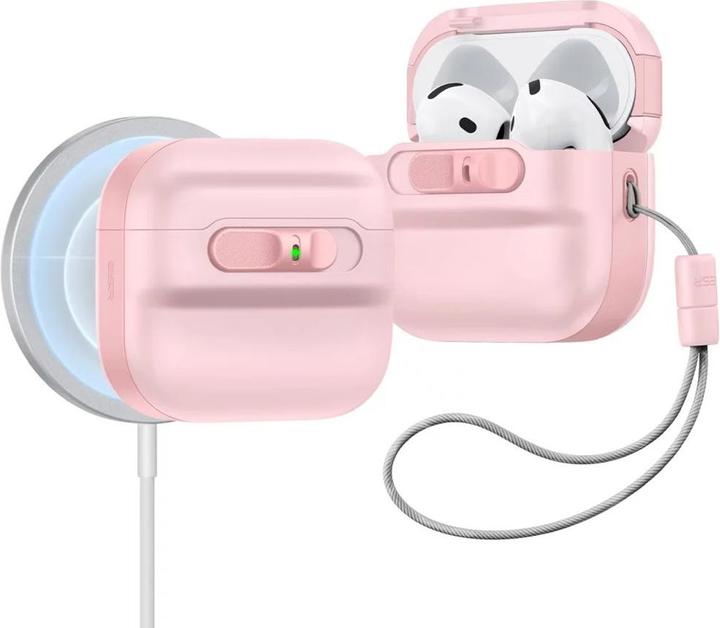 Actual product image ESR Pulse Halolock Magsafe case for AirPods 4 - pink (Charging case cover)